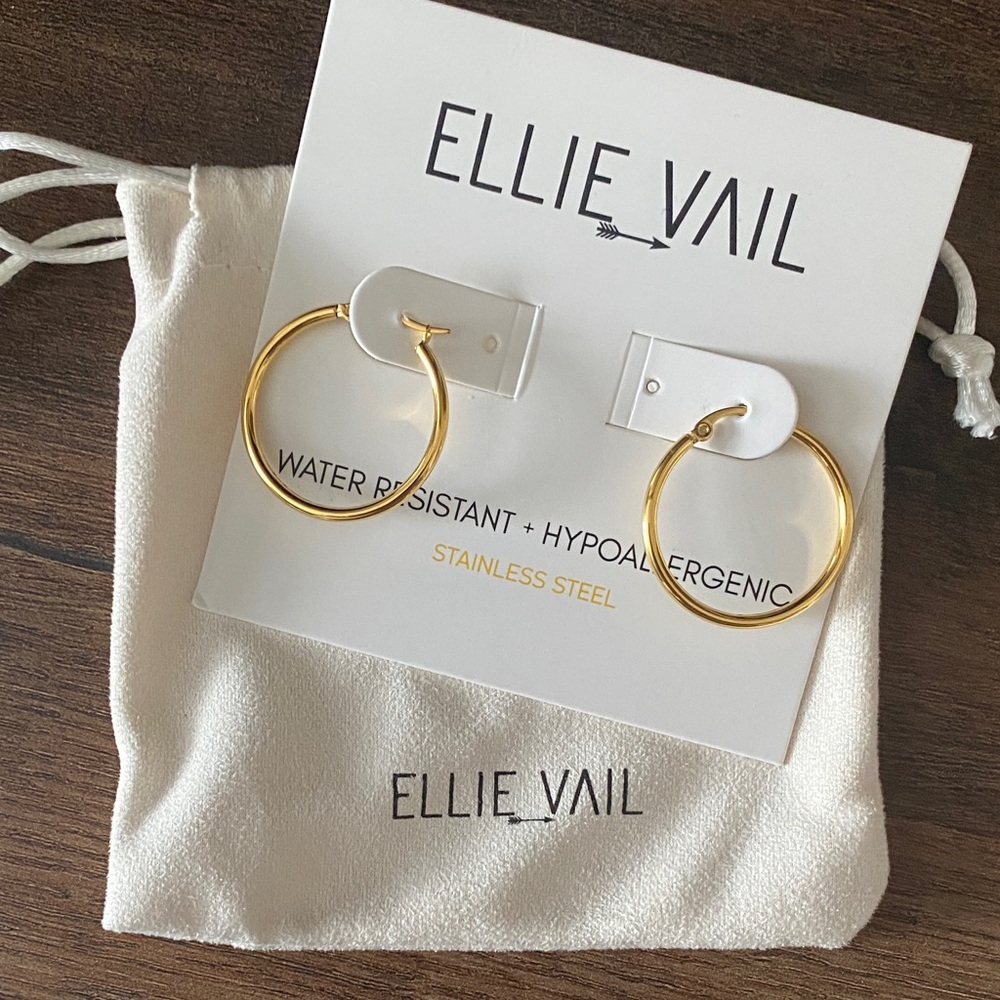 Ellie Vail Gold Hoop Earrings - Classic Hoop